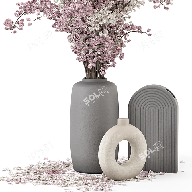 Dried Bouquet Plants Collection Set 3D model image 3