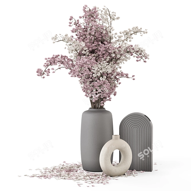 Dried Bouquet Plants Collection Set 3D model image 4