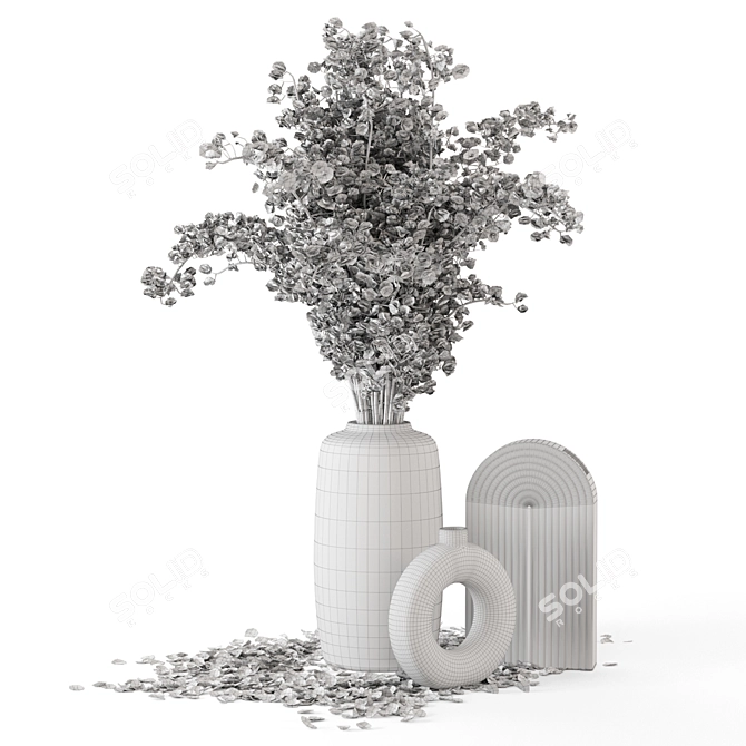 Dried Bouquet Plants Collection Set 3D model image 5