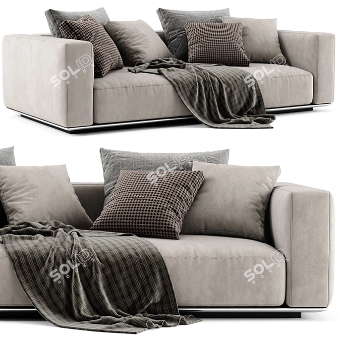 Elegant Grandemare Sofa | Vray & Corona | 3Ds Max 3D model image 1