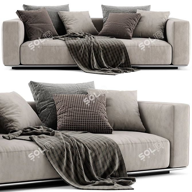 Elegant Grandemare Sofa | Vray & Corona | 3Ds Max 3D model image 2
