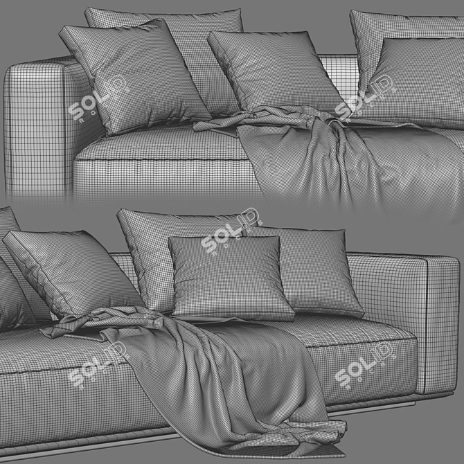 Elegant Grandemare Sofa | Vray & Corona | 3Ds Max 3D model image 5