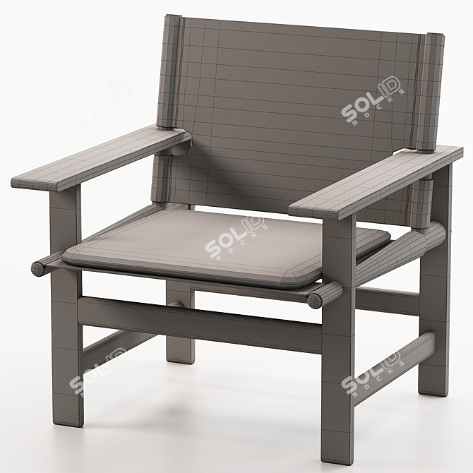 Modern Canvas Chair 2017 Version 3D model image 5