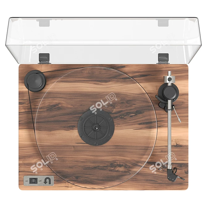 UV Unwrapped Hardwood Turntable: 8192x8192 Texture 3D model image 2