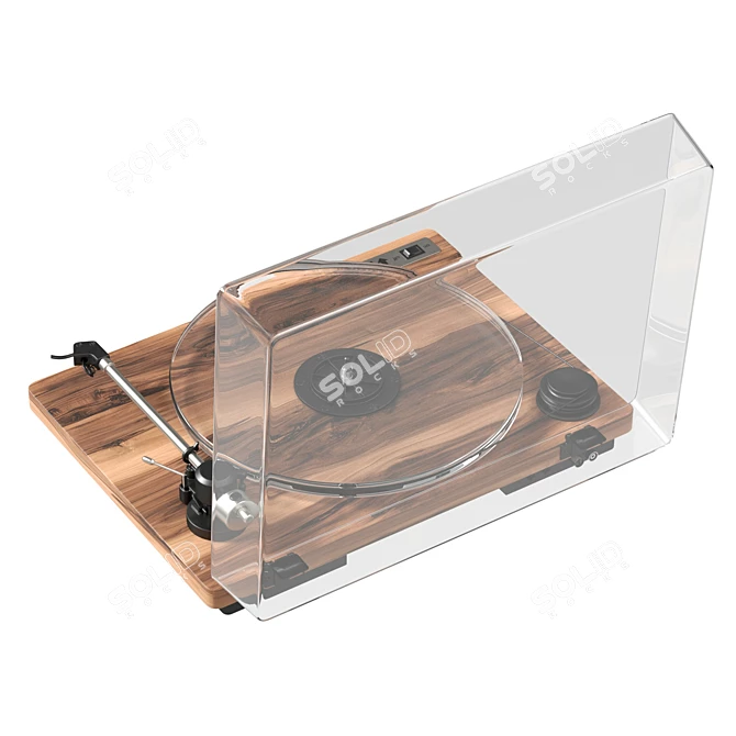UV Unwrapped Hardwood Turntable: 8192x8192 Texture 3D model image 3