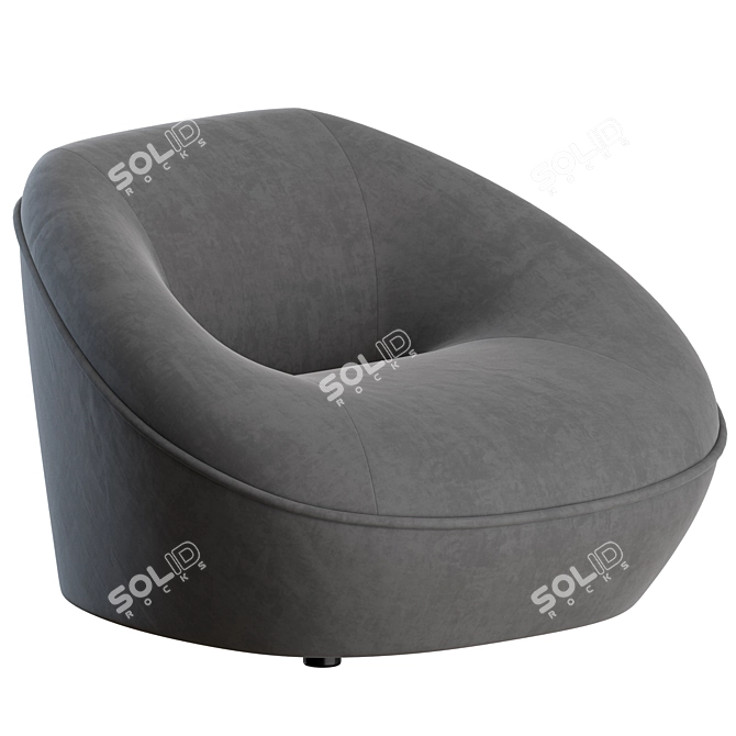 Contemporary Chic Tortello Armchair Set 3D model image 1