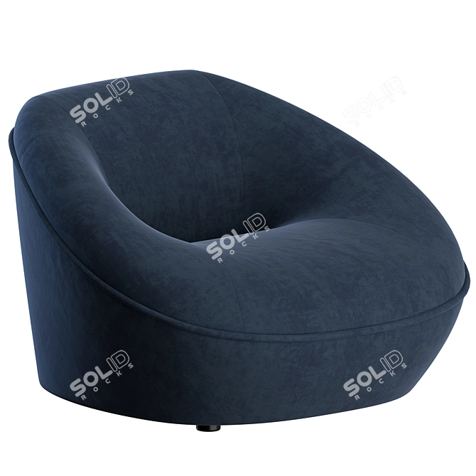 Contemporary Chic Tortello Armchair Set 3D model image 2