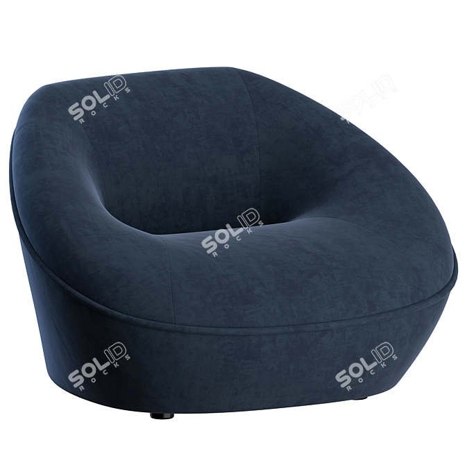 Contemporary Chic Tortello Armchair Set 3D model image 5