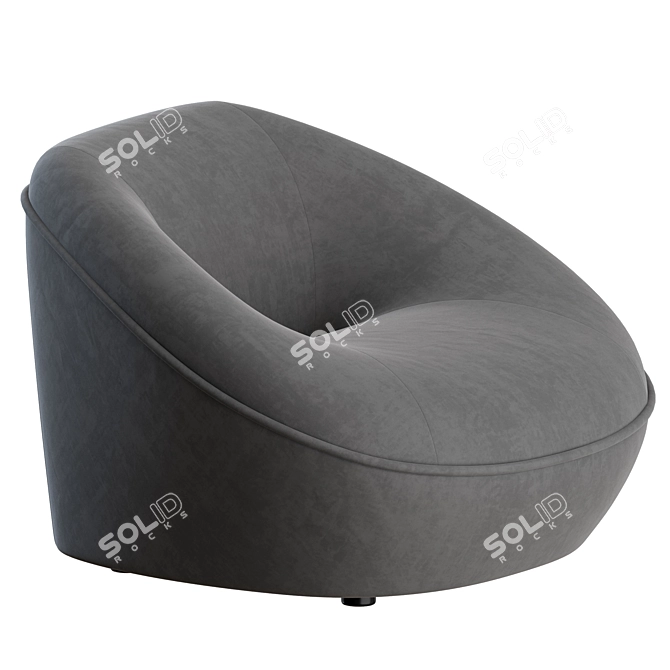 Contemporary Chic Tortello Armchair Set 3D model image 6