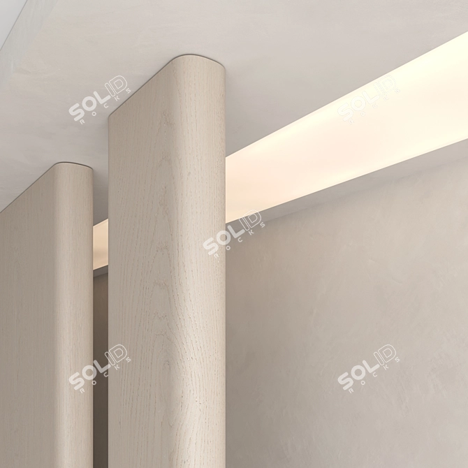 Modern 3D Wall Panel Set 3D model image 6