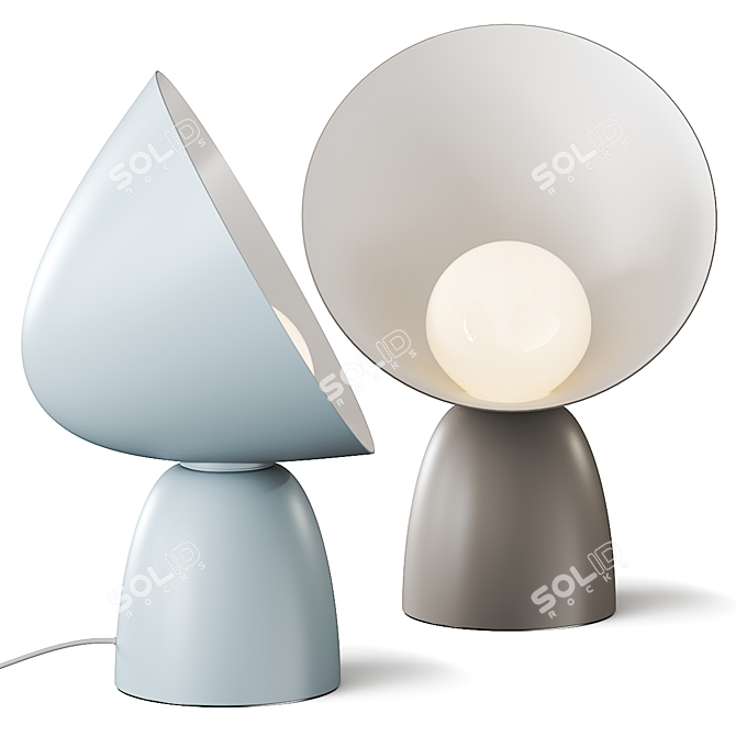 Modern Table Lamp Set Vray Corona 3D model image 1