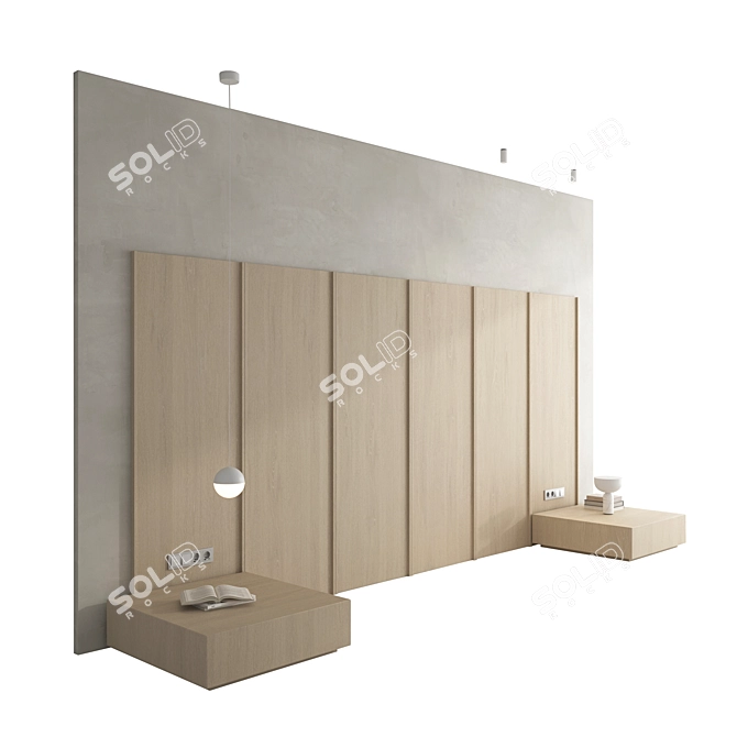 Luxury 3D Wall Panel Set 3D model image 2