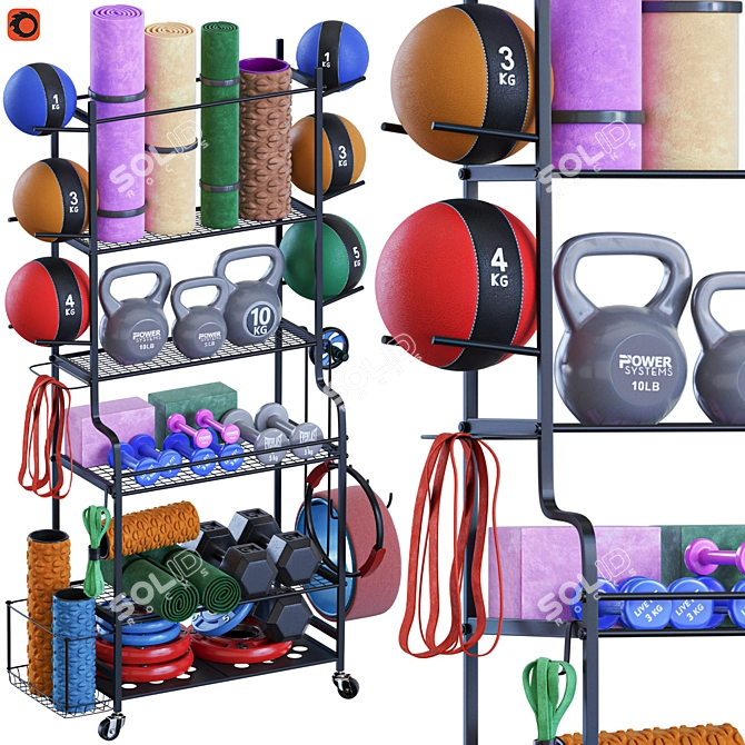 Dynamic Sports Equipment Set 3D model image 1