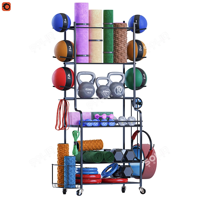 Dynamic Sports Equipment Set 3D model image 2