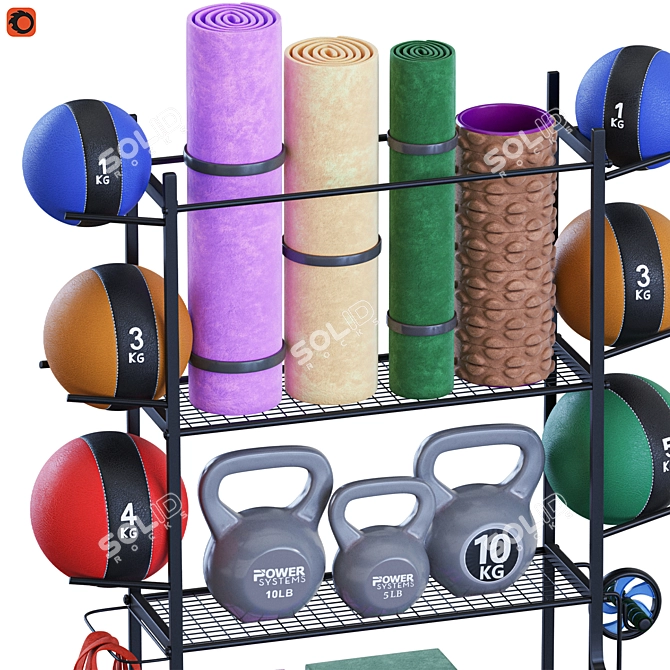 Dynamic Sports Equipment Set 3D model image 4