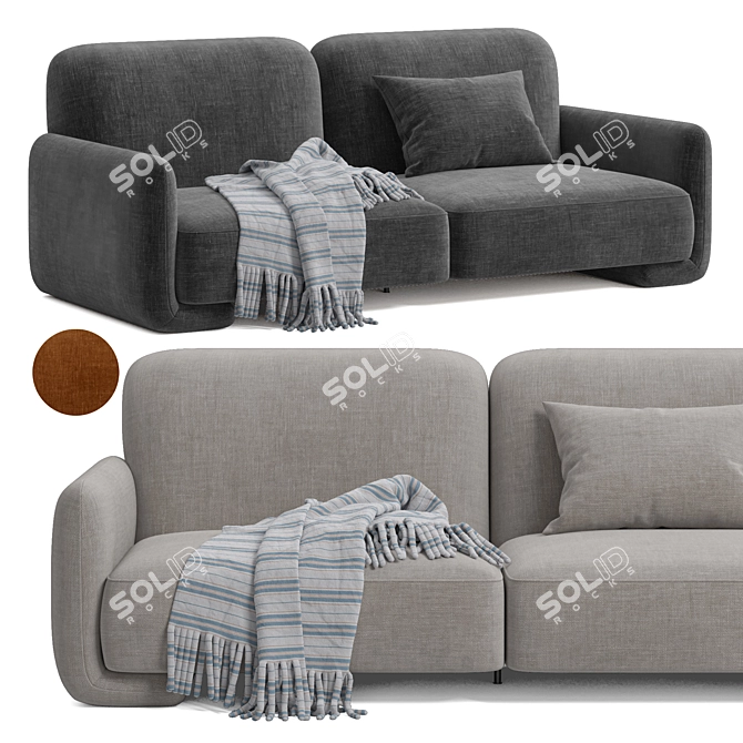 Bouclé Balzac Paris Sofa Model 3D model image 1