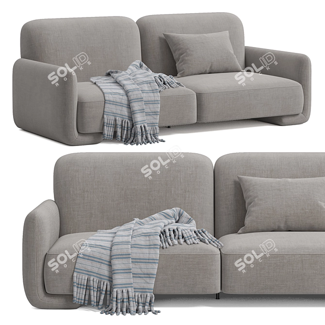 Bouclé Balzac Paris Sofa Model 3D model image 2