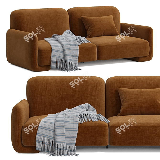 Bouclé Balzac Paris Sofa Model 3D model image 3