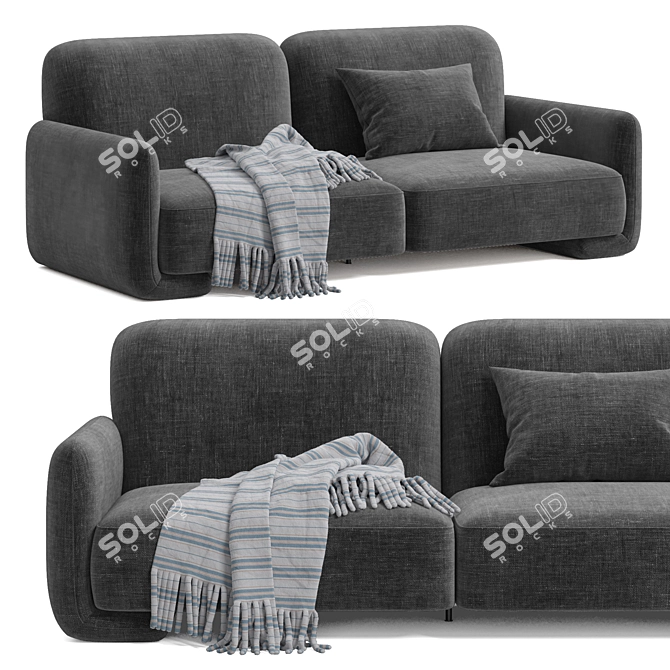 Bouclé Balzac Paris Sofa Model 3D model image 4