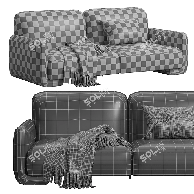 Bouclé Balzac Paris Sofa Model 3D model image 5