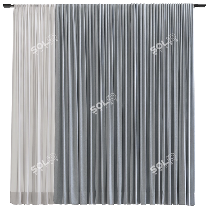 Refurbished Curtain №450 3D model image 1