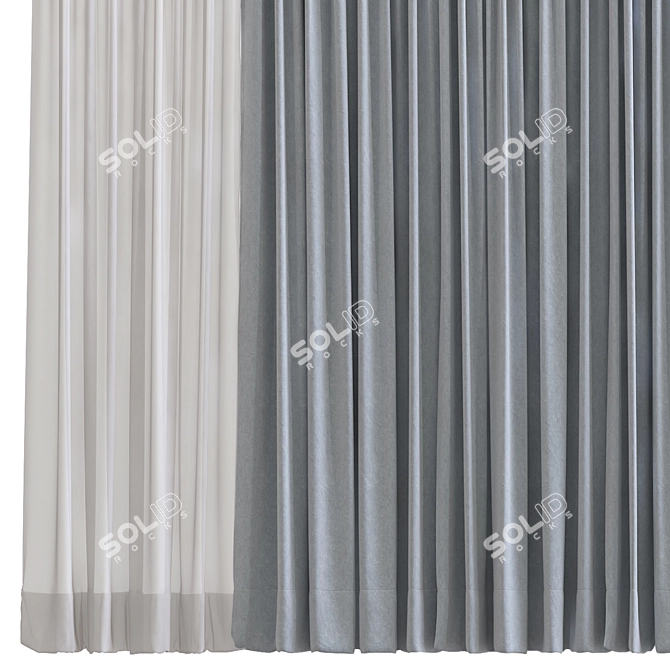 Refurbished Curtain №450 3D model image 2