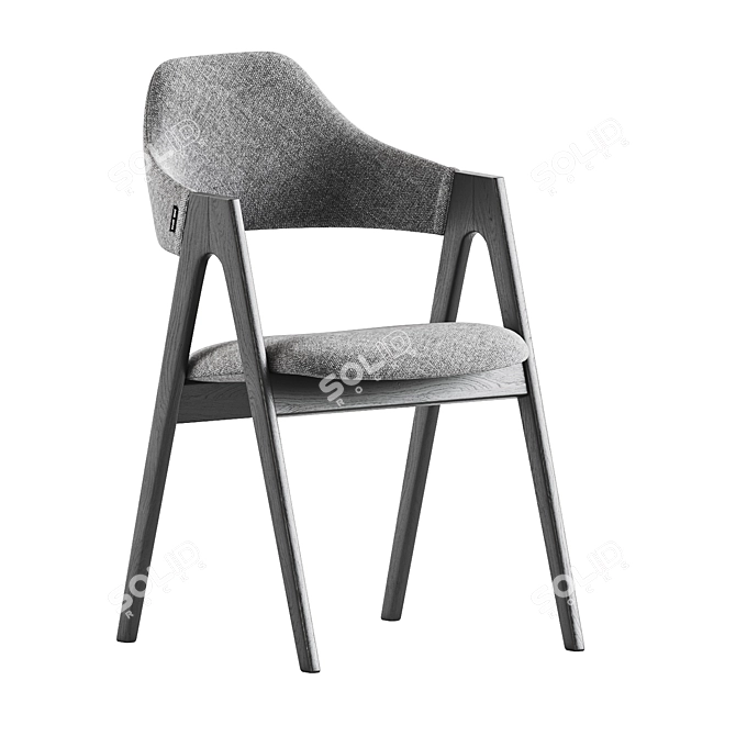 Customizable Belfast Dining Chair 3D model image 2