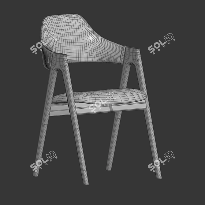 Customizable Belfast Dining Chair 3D model image 6