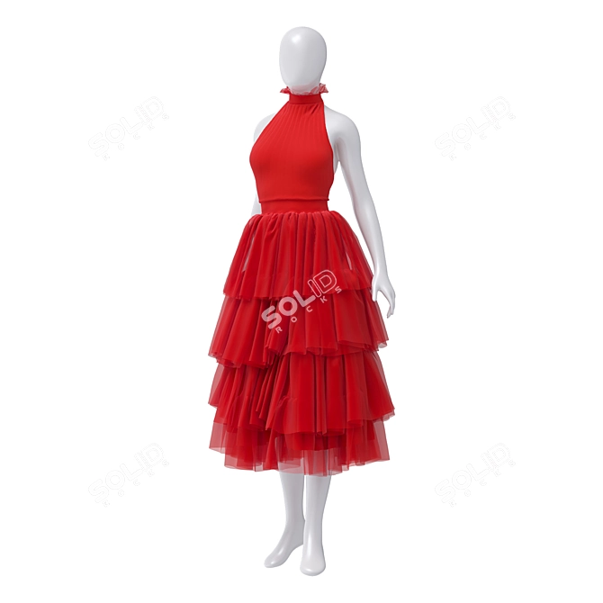 Mannequin Display Dress Set 3D model image 1