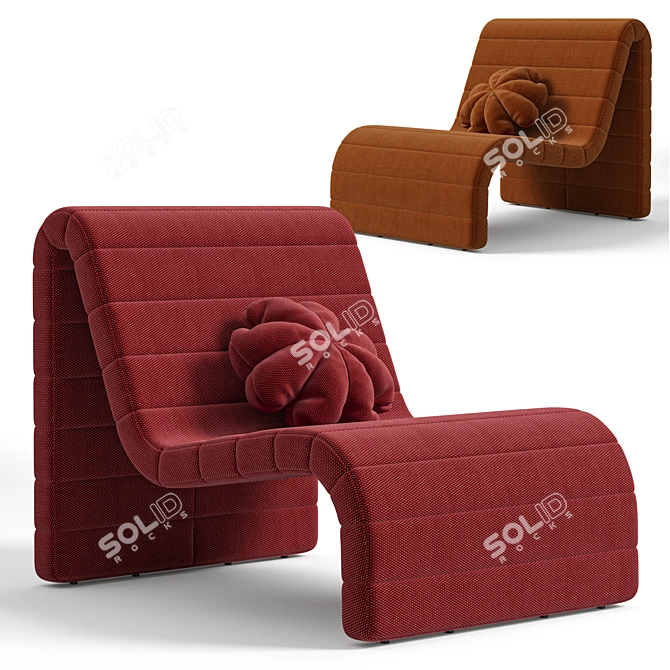 Modern Zurich Occasional Chair 3D model image 2