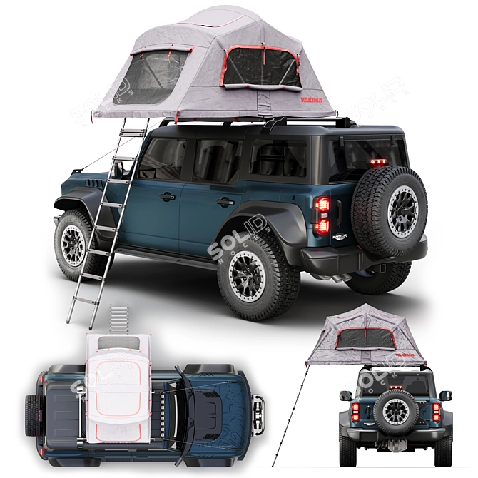 2023 Ford Bronco Raptor Yakima Tent 3D model image 23