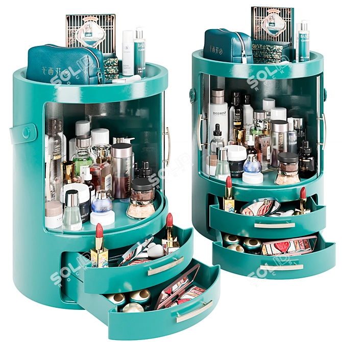 Salon Beauty Cosmetics Set 3D model image 1