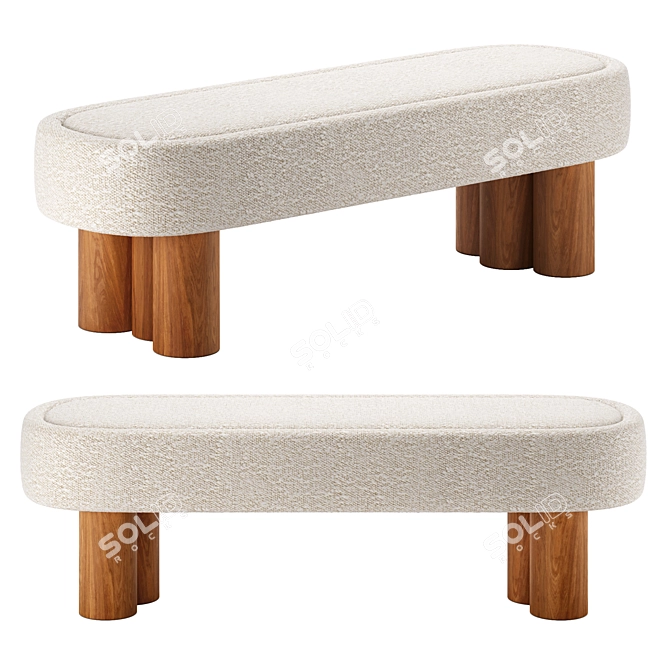 Soho Home NIEVE Bench 3D model image 1