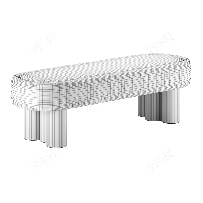 Soho Home NIEVE Bench 3D model image 2