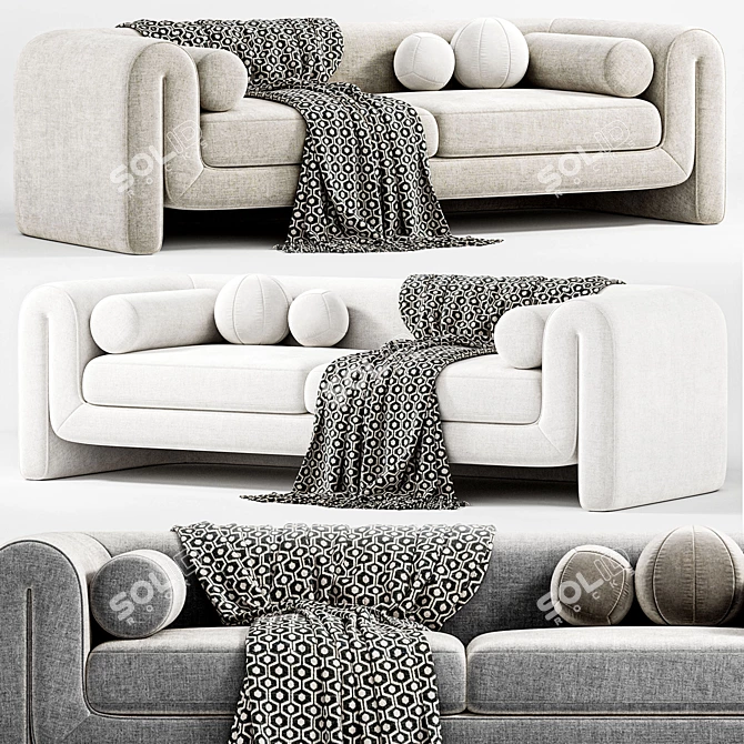 Modern Judo Sofa: Elegant Comfort 3D model image 1