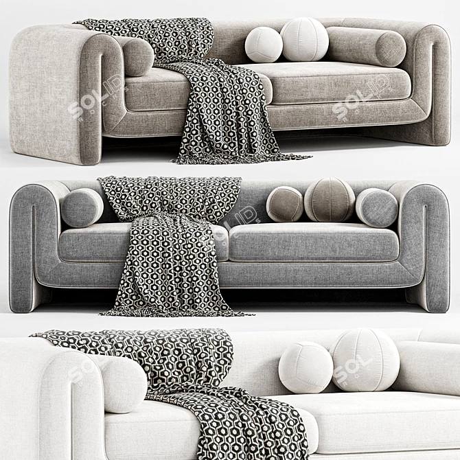 Modern Judo Sofa: Elegant Comfort 3D model image 2