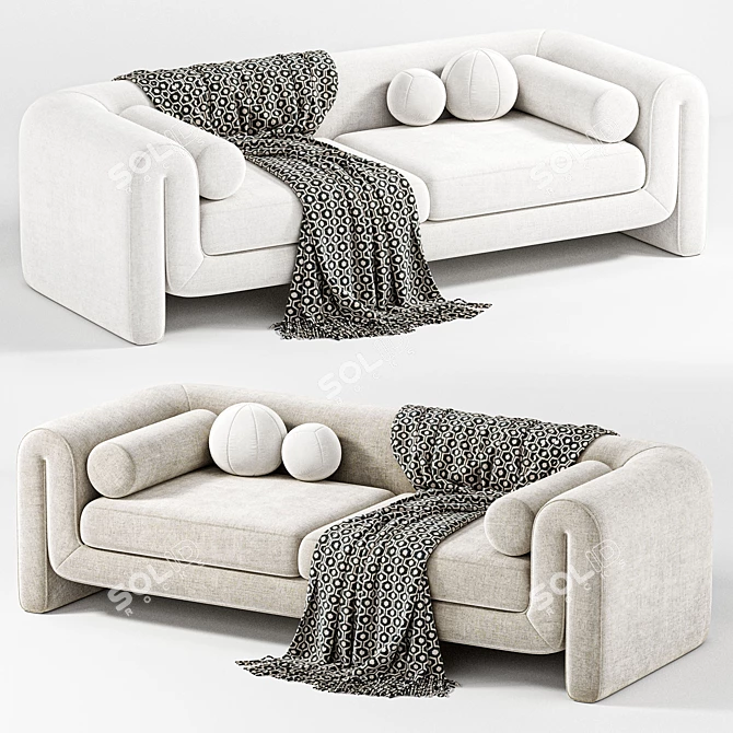 Modern Judo Sofa: Elegant Comfort 3D model image 3