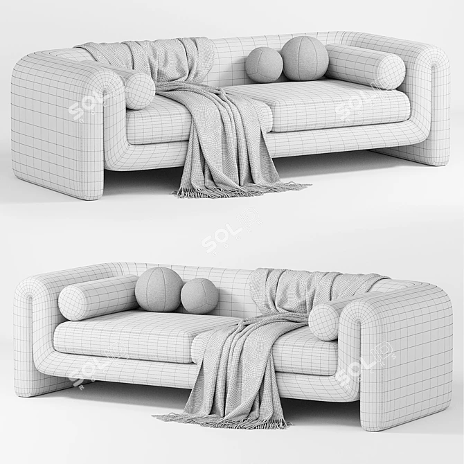 Modern Judo Sofa: Elegant Comfort 3D model image 4