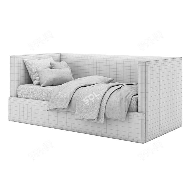 Carolina Bed Frame: Elegant & Sleek 3D model image 3