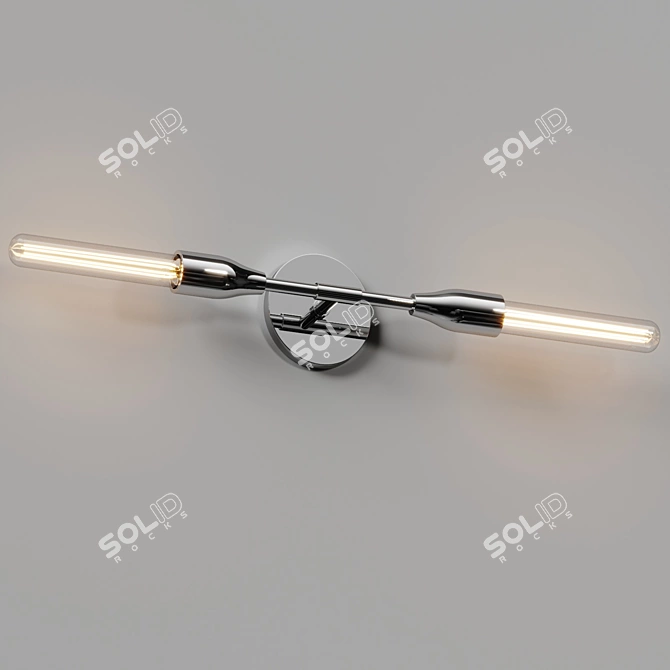 Modern 2-Light Wall Sconce Artfully Illuminates 3D model image 2