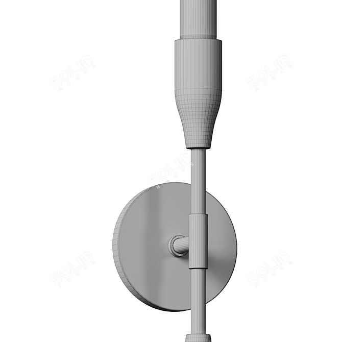 Modern 2-Light Wall Sconce Artfully Illuminates 3D model image 6