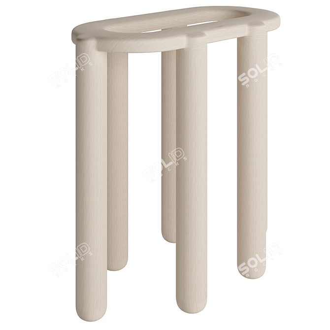 Elegant Bone Stool Collection 3D model image 4