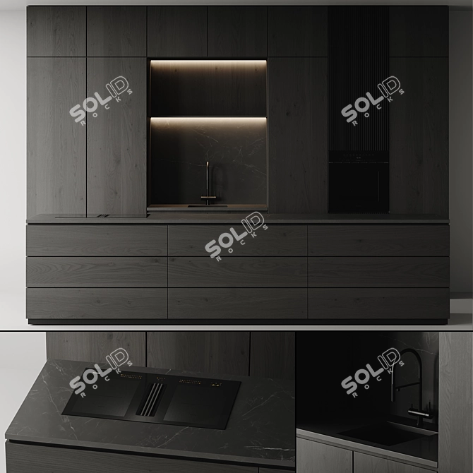 Modern Kitchen 3D Model Bundle 3D model image 2