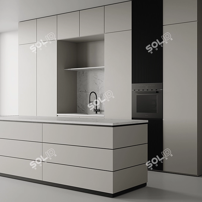 Modern Kitchen 3D Model Bundle 3D model image 3