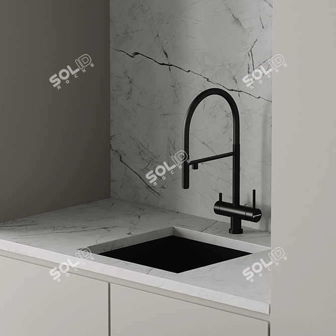 Modern Kitchen 3D Model Bundle 3D model image 5