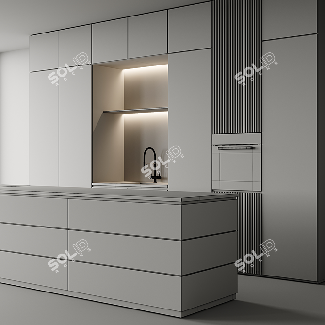 Modern Kitchen 3D Model Bundle 3D model image 7