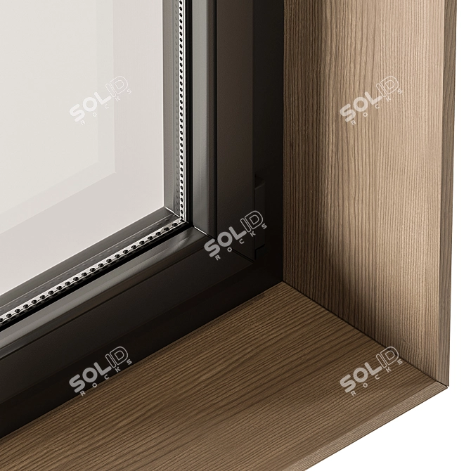 Wooden Window Frame Set 23 3D model image 5