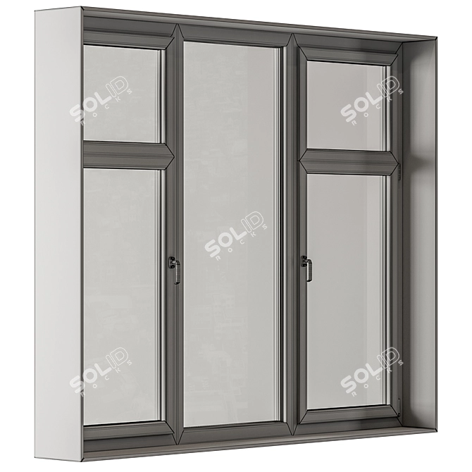 Wooden Window Frame Set 23 3D model image 7