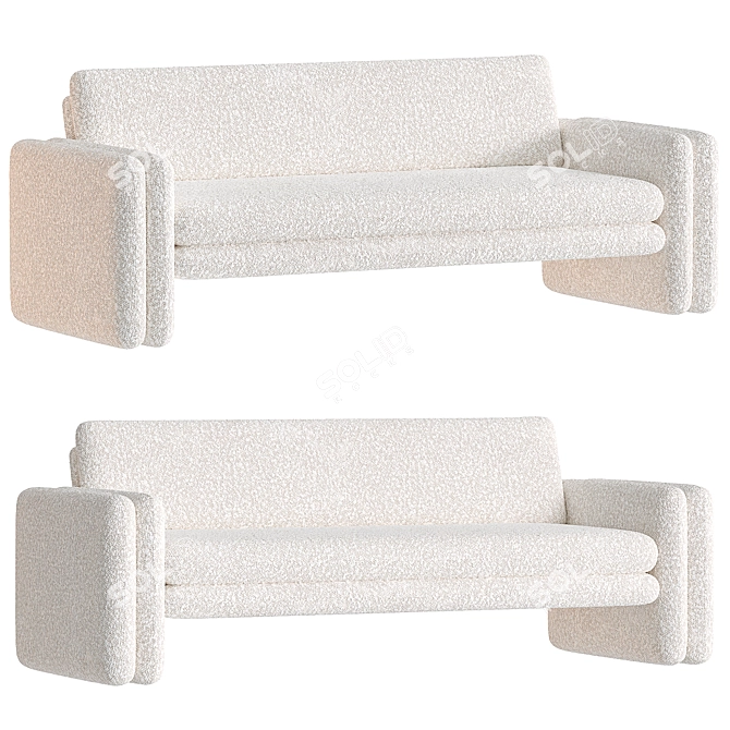 Elegant Kimora Sofa, Natural Harmony 3D model image 1