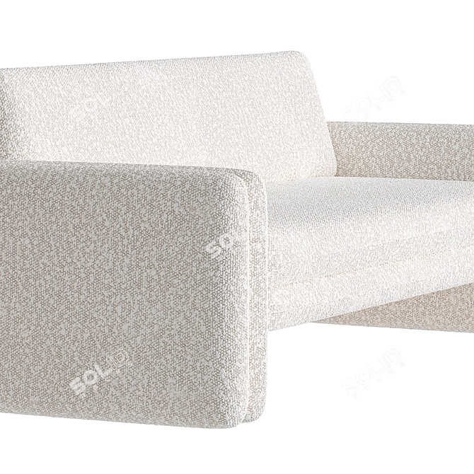 Elegant Kimora Sofa, Natural Harmony 3D model image 2